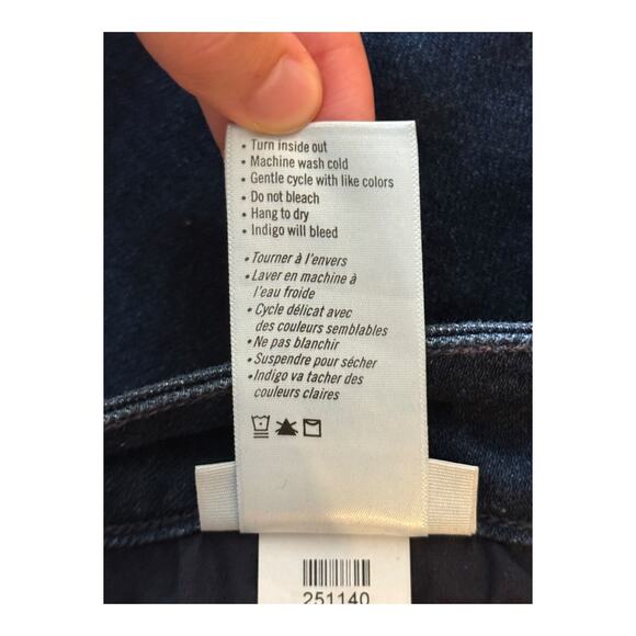 Paige Jeans Gemma High Rise Cigarette Leg dark blue size 31 DEFECT - Picture 7 of 7